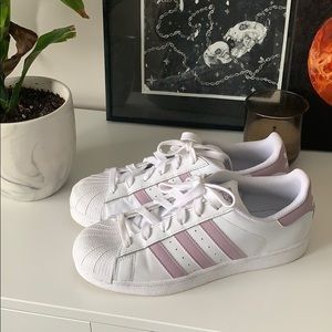 Adidas Originals Superstar Shoes Dusty Pink/White